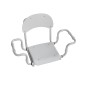 33352-Sedile per Vasca Polipropilene Regolabile con Schienale Telaio Bianco
