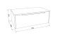 33814-Mobile bagno Sospeso con Top effetto Marmo e Specchio Led Terranova