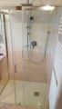 installazione di un nostro cliente di Milano per un piatto doccia SOLIDSTONE 80x120cm con relativo box doccia in cristallo 6mm trasparente e telaio cromato. Altezza 190cm