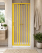 33647-Box Porta Nicchia Doccia 1 Lato Apertura Laterale Reversibile Colore Giallo
