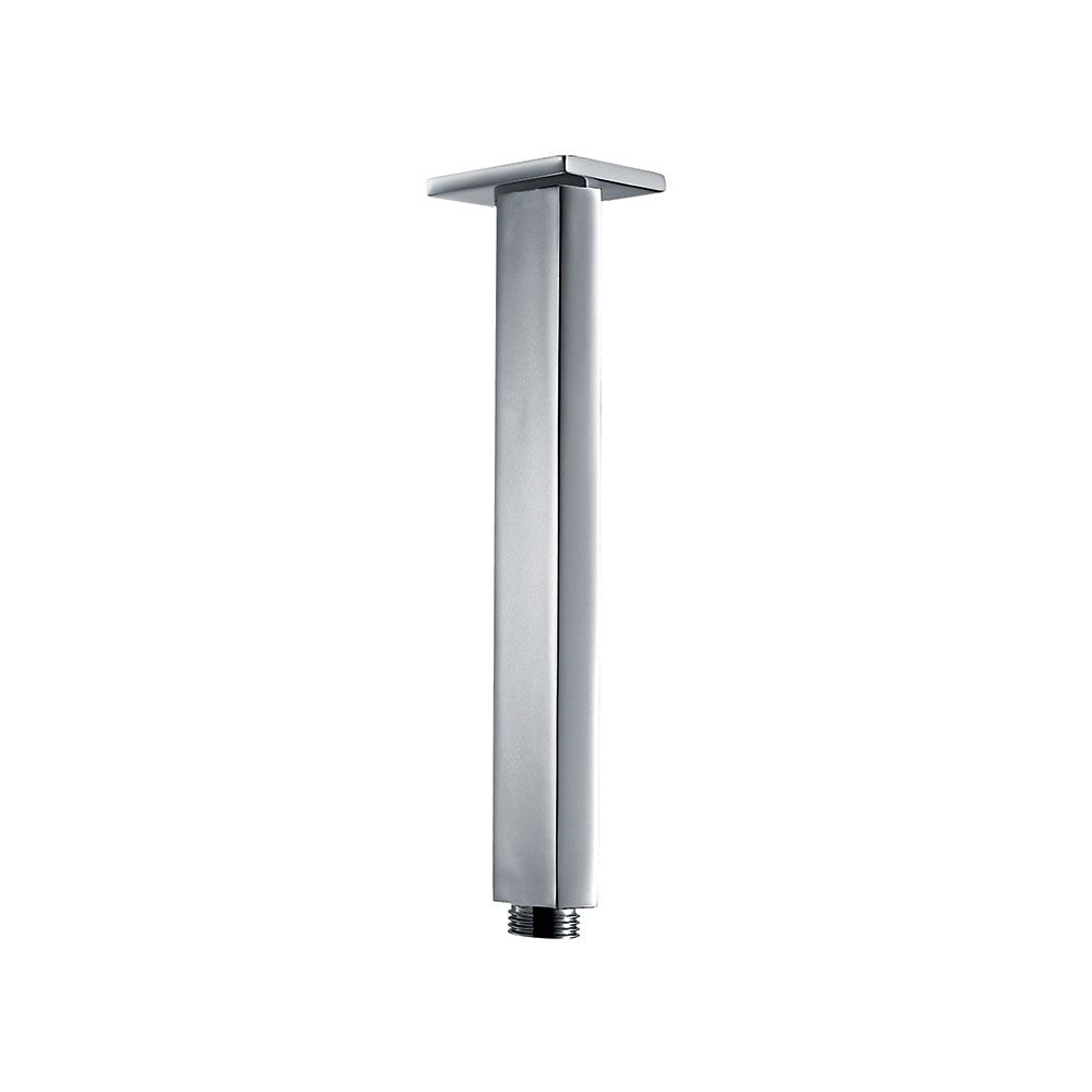 Prolunga Per Soffione Doccia In Acciaio Inox 20 Cm - Braccio Angolare G1/2, Finitura Lucida