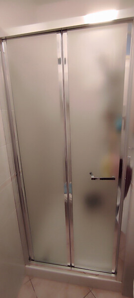 Porta doccia nicchia pieghevole 90 cm cristallo 6 mm