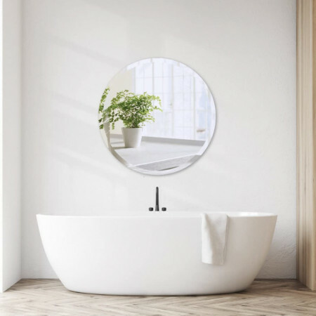 Better Bevel Specchio Rotondo Senza Cornice – Diametro 71,1 Cm – Bordo Smussato 2,5 Cm – Per Bagno E Casa