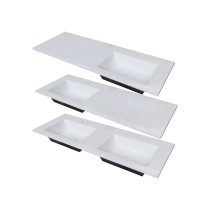 Scheda Savini Due Lavabo in Resina Cellini 120 cm - Doppia Vasca Lucido