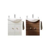 Scheda Savini Due Base con Lavabo per Mobile da Bagno Zaffiro Ghiaccio Rovere 60 cm