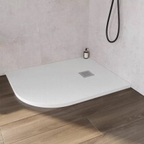 Scheda SOLIDSTONE | Piatto Doccia Semicircolare 70x90cm Marmoresina H 2,8 cm Bianco Versione SX