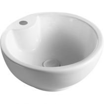 Scheda Lavabo da appoggio tondo con foro rubinetto diametro 40 cm