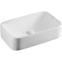 Scheda Lavabo da appoggio rettangolare in ceramica bianca Altezza 12,5cm