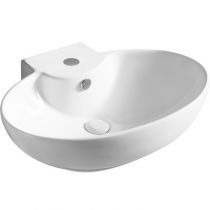 Scheda Lavabo sospeso e da appoggio ovale Altezza 18 cm