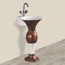 Scheda Lavabo da appoggio artistico con colonna modello Esotico