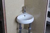 Scheda Lavabo in ceramica angolare ovale da appoggio 360 x 380 mm