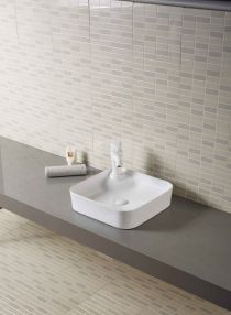 Scheda Lavabo in ceramica quadrato da appoggio 430 x 430 mm