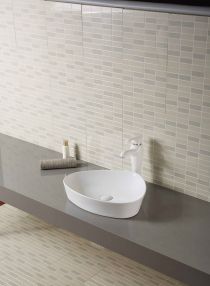 Scheda Lavabo in ceramica triangolare da appoggio 500 x 405 mm