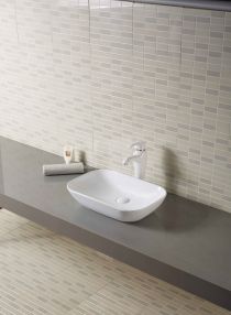 Scheda Lavabo in ceramica rettangolare da appoggio 550 x 360 mm