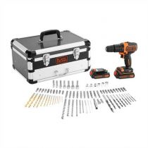 Scheda Kit Trapano Avvitatore a percussione 18v Litio + 80 accessori - Black+Decker