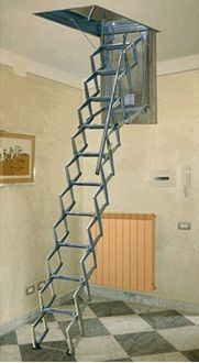 Scheda Scala retrattile a pantografo - Soffitto