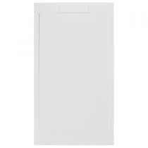 Scheda Piatto doccia in marmoresina pietra alto 2,8 cm con bordo colore Bianco SOLIDSTONE