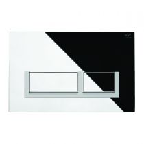 Scheda Placca per cassetta incasso Rak Ceramics EcoFix 2 pulsanti - Cromo-Matt