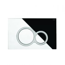 Scheda Placca per cassetta incasso Rak Ceramics EcoFix 2 pulsanti - Cromo-Matt