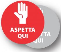 Scheda Adesivo calpestabile ALT ASPETTA QUI