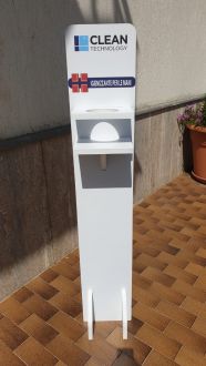 Scheda Colonnina portadispender per prodotti igienizzanti CLEAN TECHNOLOGY