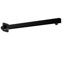 Scheda Braccio doccia Nero Opaco quadrato con spessore 22x22 mm Lunghezza 30 cm