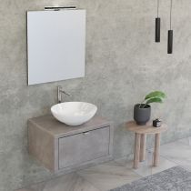 Scheda Mobile bagno sospeso Domino 60 cm - Colore Grigio Caldo
