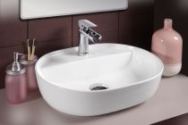 Scheda Lavabo in ceramica ovale da appoggio Kiby