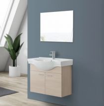 Scheda Mobile bagno sospeso Lucy 80 cm - con lavabo e specchio finitura Larice - In arrivo a fine Marzo