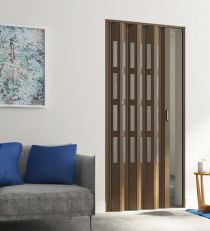 Scheda Porta a Soffietto da Interno su Misura in PVC Con Vetri