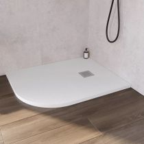 Scheda Piatto Doccia Semicircolare 70x90 Raggio 38 in Pietra SOLIDSTONE alto 2,8 cm - Bianco