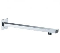Scheda Braccio Doccia Design in Ottone Sezione Quadrata Piatta Cromo Lucido - REMER Rubinetterie