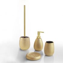 Scheda Set 4 accessori appoggio in ceramica Oro Serie Astrid di Gedy