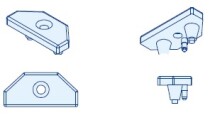 Scheda Tappi per Profilo Cerniera per Box Doccia in PVC a Soffietto