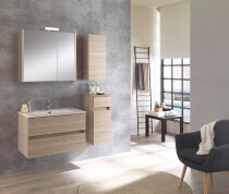 Scheda Mobile Bagno Sospeso Colore Olmo Rosseau Misura 110x190x46 cm