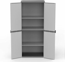 Scheda Adventa Armadio in resina di PVC e PP 2 Ante 3 Ripiani Modulare Misura: 68L x 40P x 165H