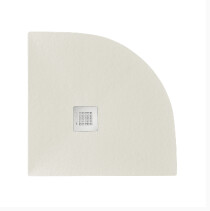 Scheda Piatto doccia Semicircolare raggio 55 in pietra SOLIDSTONE alto 2,4 cm - Avorio 9001