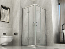 Scheda Box Doccia Angolare Cristallo 6 MM Doppia Porta a Libro e Battente Trasparente o Opaco Reversibile