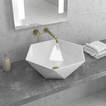 Scheda Lavabo da Appoggio Prisma in Ceramica Misura 45 x 45 cm