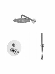 Scheda Kit doccia completo con monocomando a due vie soffione e doccino Inna Cromo