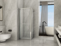 Scheda Box Doccia Cristallo Trasparente 6 mm 2 Lati - 1 Fisso e 1 Apertura Scorrevole Interna Reversibile