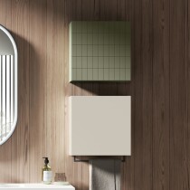 Scheda Colonna per Mobile Bagno Sospeso  Pixel 02 Colore Verde Salvia, Grigio Pastello e Bianco.