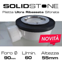 Scheda Piletta Professional Sifoide Ribassata in PVC Diametro 90 mm Universale