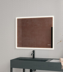 Scheda Specchio da Bagno Specchio Retroilluminato con Bordo Luminoso Linea ETEREA