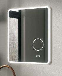 Scheda Specchio LED Retroilluminato con Comandi Touch e Design Minimal Modello Orbit