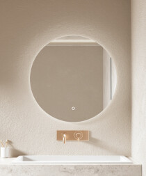 Scheda Specchio Rotondo LED Retroilluminato con Comando Touch Modello Cirra