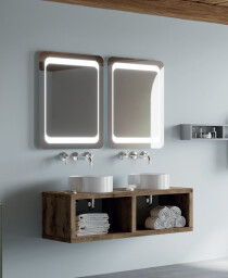 Scheda Specchio da Bagno con Cornice Interna luminosa Modello Glowis