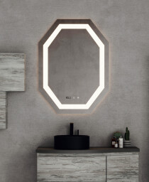 Scheda Specchio LED Ottagonale Retroilluminato Modello Eight