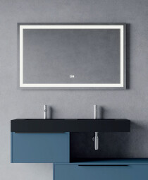 Scheda Specchio LED Retroilluminato con Cornice Luminosa Modello Clario