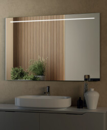 Scheda Specchio Rettangolare con Barra Luminosa Modello Viva